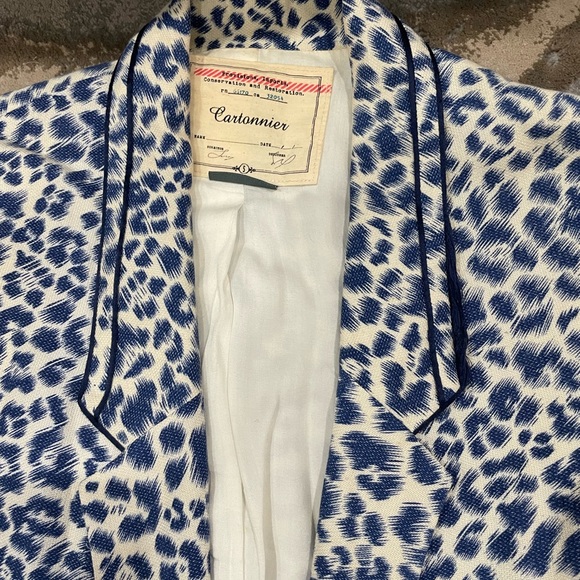 Cartonnier Blue Leopard Print Blazer from Anthropologie - Picture 9 of 9